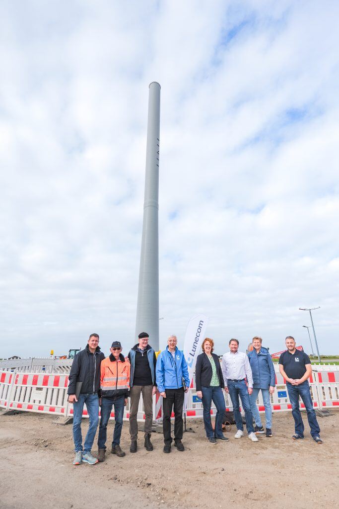 Einweihung des Funkmastes für das Lünecom-Glasfaser-Netz auf der Hallig Hooge.